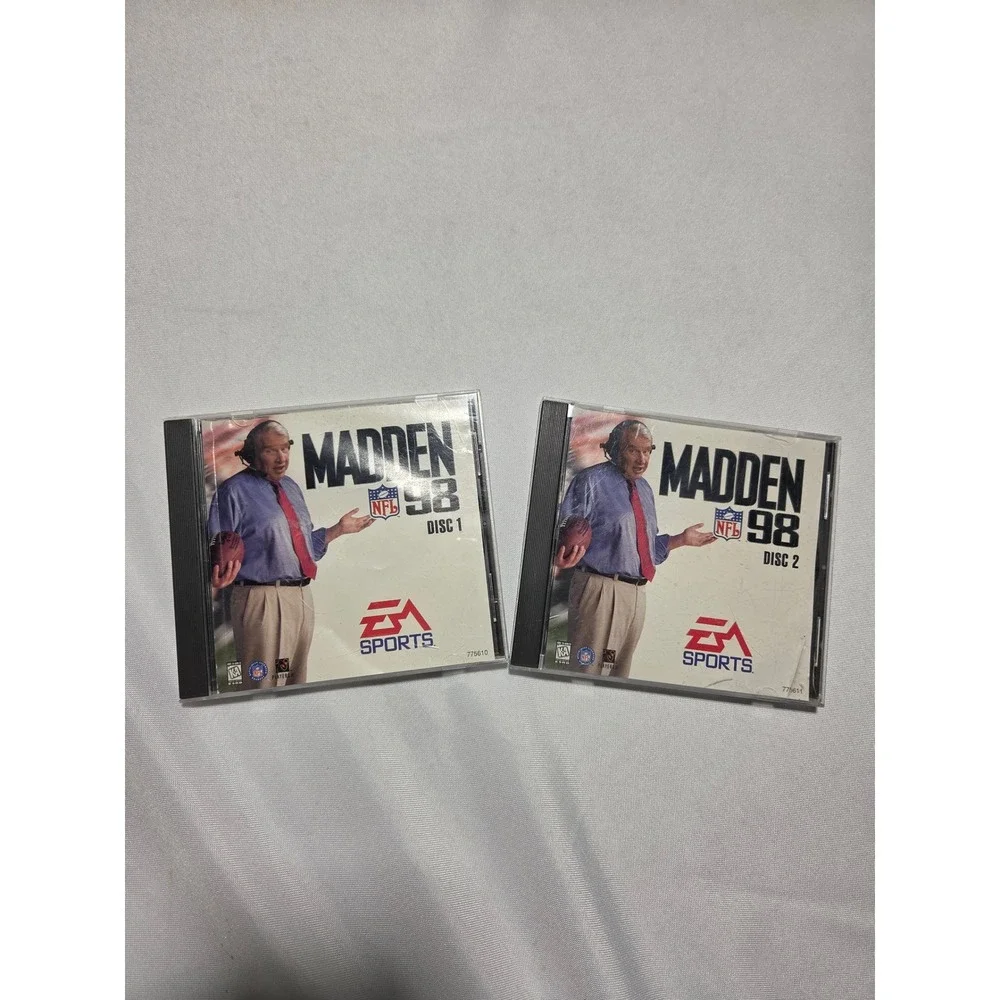 EA Sports Madden NFL 98 PC Windows‎ 2 Disc Set John Madden Football Vintage 1997